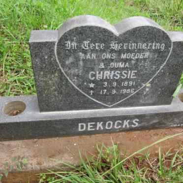 DEKOCKS Chrissie 1891-1986