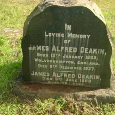 DEAKIN James Alfred 1865-1937 :: DEAKIN James Alfred -1958