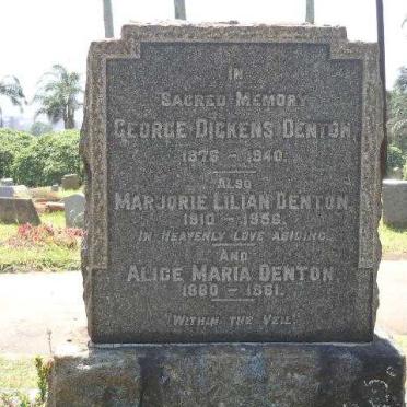 DENTON George Dickens 1876-1940  &amp; Alice Maria 1880-1961 :: DENTON Marjorie Lilian 1910-1956