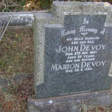 DEVOY John -1947 &amp; Marion -1960