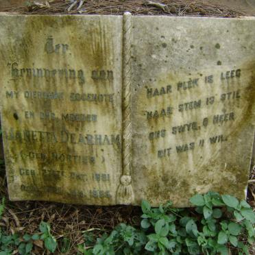 DEARHAM Janetta nee NORTIER 1891-1955