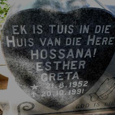 DEVENTER  Esther Greta, van 1952-1991