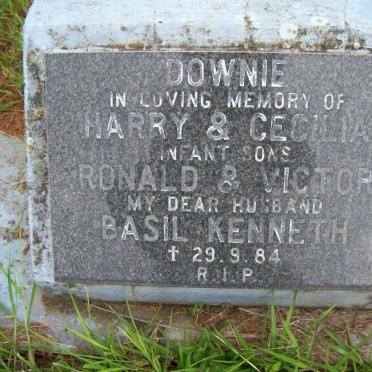DOWNIE Basil Kenneth -1984 :: DOWNIE Harry 1934 :: DOWNIE Cecilia -1970 :: DOWNIE Ronald -1914 :: DOWNIE Victor-1915