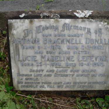 DONALD Arthur Bracknell 1870-1952 :: LEFĖVRE Lucie Madeline 1890-1952