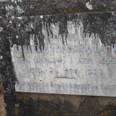DOWD Cornelia Francina nee DARLOW 1923-1943