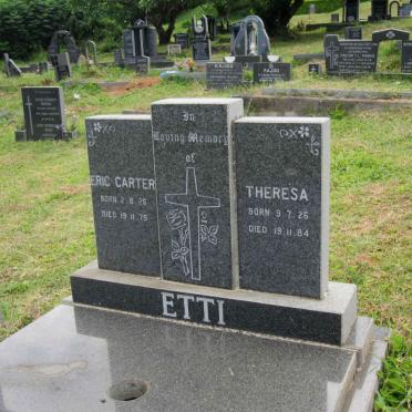 ETTI Eric Carter 1926-1975 &amp; Theresa 1926-1984