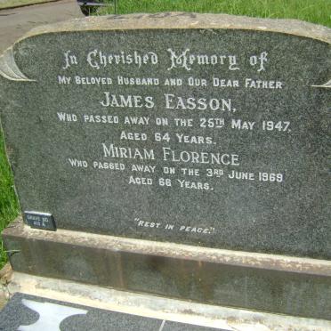 EASSON James -1947 &amp; Miriam Florence -1969