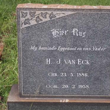 ECK H.J., van 1886-1958