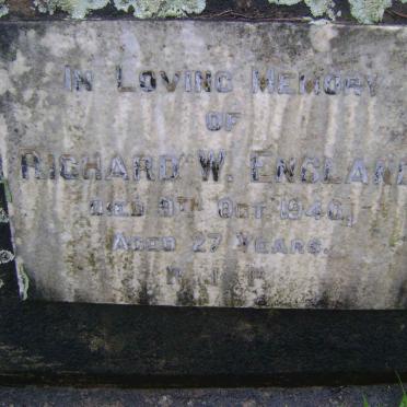 ENGLAND Richard W. -1940