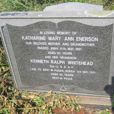 ENERSON Katharine Mary Ann -1961 :: WHITEHEAD Kenneth Ralph -1951