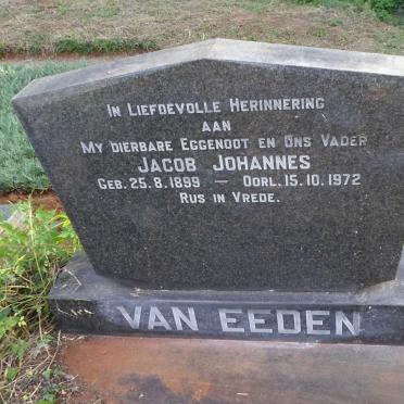 EEDEN Jacob Johannes, van 1899-1972