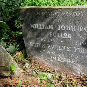 FULLER William John 1889-1972 &amp; Edith Evelyn 1892-1978
