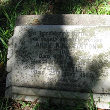 FULTON Annie King -1862 :: LITTLE Jean -1950 :: FULTON Cathrine Amy Chase nee RIVENHALL -1993