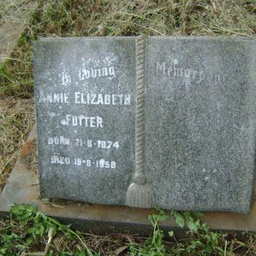 FUTTER Annie Elizabeth 1874-1958