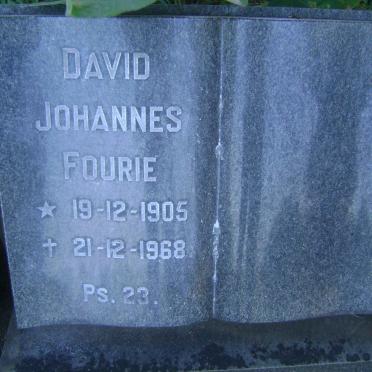 FOURIE David Johannes 1905-1968