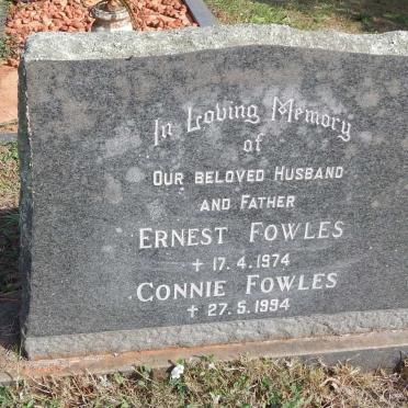 FOWLES Ernest -1974 &amp; Connie -1994