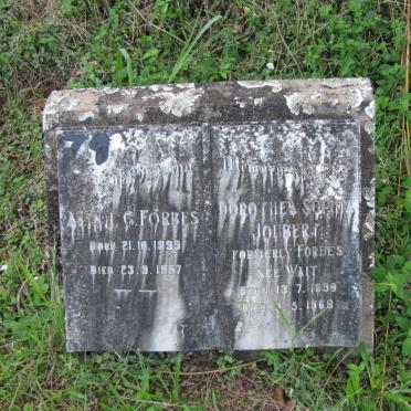 FORBES Athol C. 1899-1957 &amp; Dorothea Sophia JOUBERT previously FORBES nee WAIT 1898-1968
