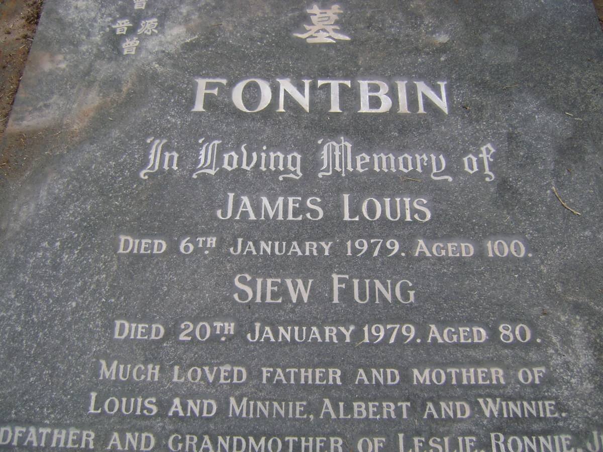 FONTBIN James Louis -1979 &amp; Siew Fung -1979