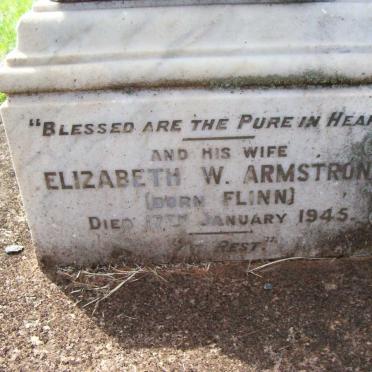 ARMSTRONG Elizabert W. nee FLINN -1945 