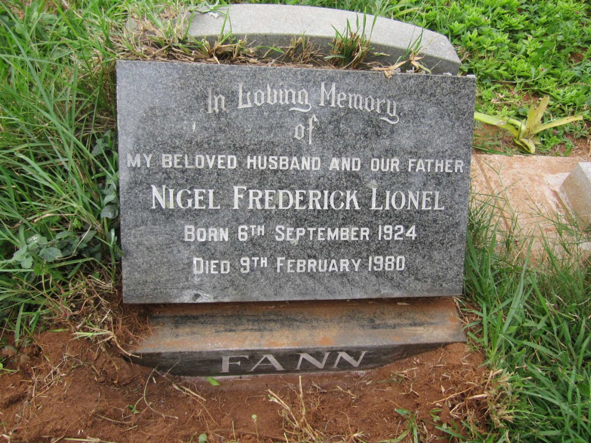 FANN Nigel Frederick Lionel 1924-1980
