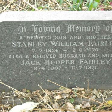 FAIRLEY Jack Hooper 1897-1971 :: FAIRLEY Stanley William 1926-1970