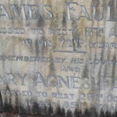 FAULDS James -1949 &amp; Mary Agnes -1959