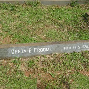 FROOME Greta E. -1925