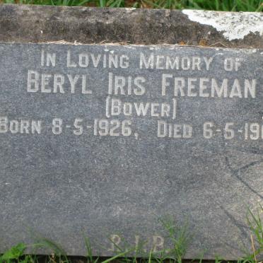 FREEMAN Beryl Iris nee BOWER 1926-1968