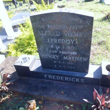 FREDERICKS Alfred Henry -1953 :: FREDERICKS Henry Mathew 1931-1974