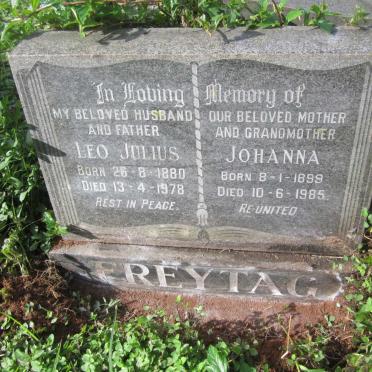 FREYTAG Leo Julius 1880-1978 &amp; Johanna 1899-1985