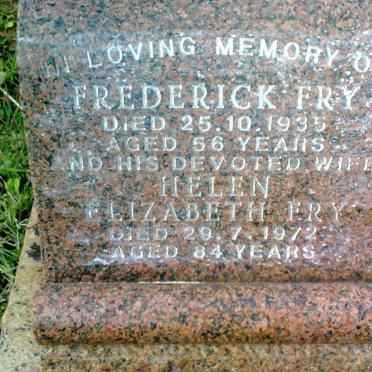 FRY Frederick -1935 &amp; Helen Elizabeth -1972