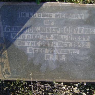 FROST Frederick Joseph Guy -1942