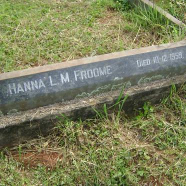 FROOME Hanna L.M. -1959