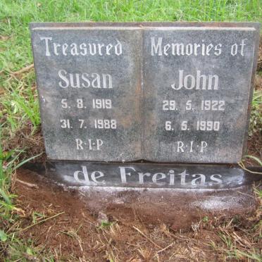 FREITAS John, de 1922-1990 &amp; Susan 1919-1988
