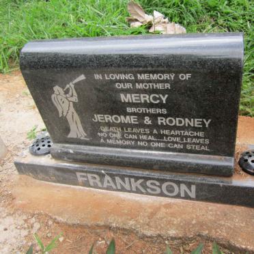 FRANKSON Monica Mercy -2012 :: FRANKSON Jerome -1982 :: FRANKSON Rodney