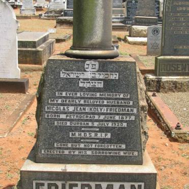 FRIEDMAN N.J. 1877-1920 3347