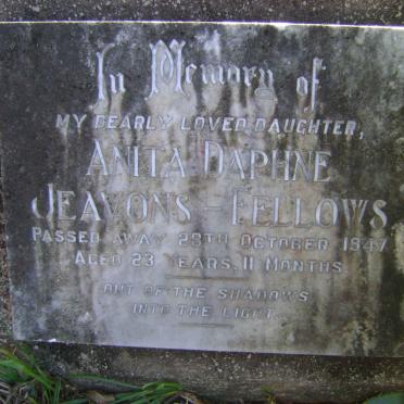 FELLOWS Anita Daphne, JEAVONS -1947