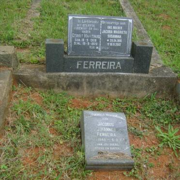 FERREIRA Gerrit Martinus 1908-1979 &amp; Jacoba Magrieta Susannah 1916-2007 :: FERREIRA Jacobus Johannes 1945-1945 