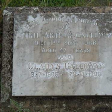 GALLOWAY Cyril Arthur -1966 &amp; Gladys 1906-1988