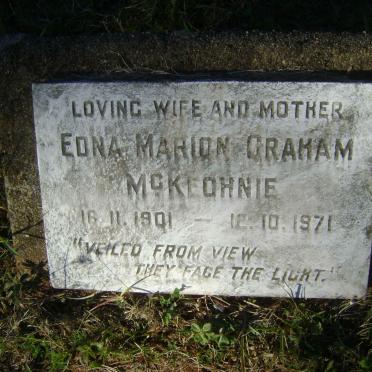 McKECHNIE Edna Marion Graham 1901-1971