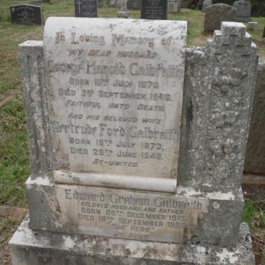 GALBRAITH George Harold 1870-1940 &amp; Gertrude Ford 1873-1949 :: GALBRAITH Edward Graham 1910-1966