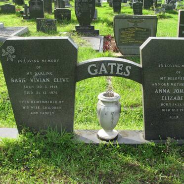 GATES Basie Vivian Clive 1918-1976 &amp; Anna Johanna Elizabeth 1918-1974