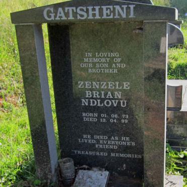 GATSHENI Zenzele Brian Ndlovu 1973-1999