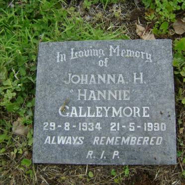 GALLEYMORE Johanna H. 1934-1990