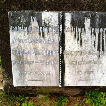 GARDNER William A. -1935 &amp; Margaritha M. -1965