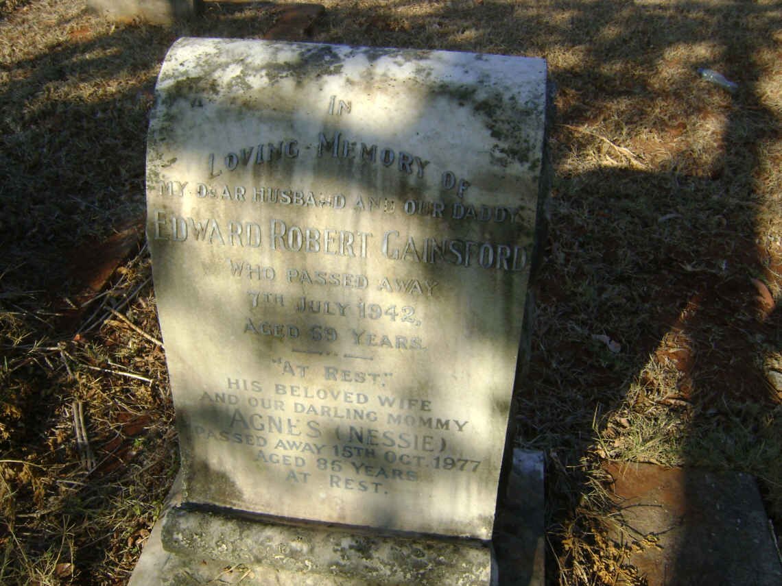 GAINSFORD Edward Robert -1942 &amp; Agnes -1977