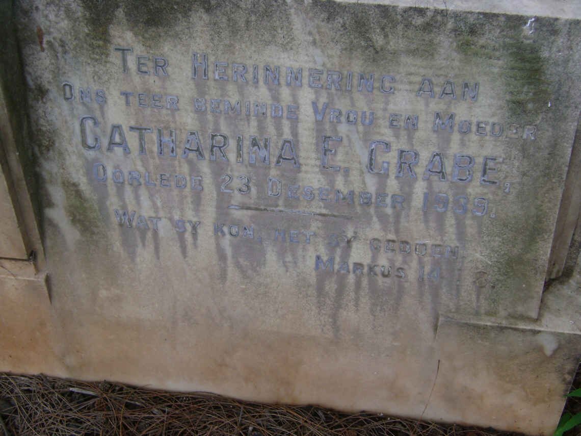 GRABE Catharina E. -1939