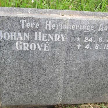 GROVE Johan Henry 1968-1989