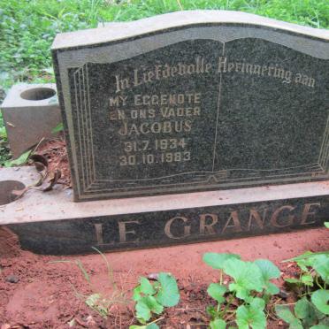 GRANGE Jacobus, le 1934-1983