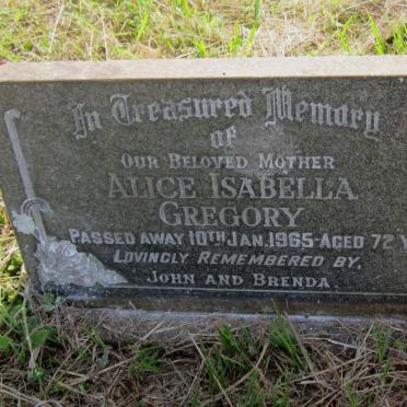 GREGORY Alice Isabella -1965